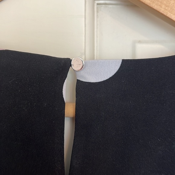 Calvin Klein pink, white and black polka dot top - Picture 7 of 7